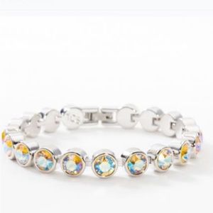 NIB Touchstone by Swarovski Retired Ice Lemon Shimmer Bracelet 7 1/4
